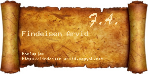 Findeisen Arvid névjegykártya